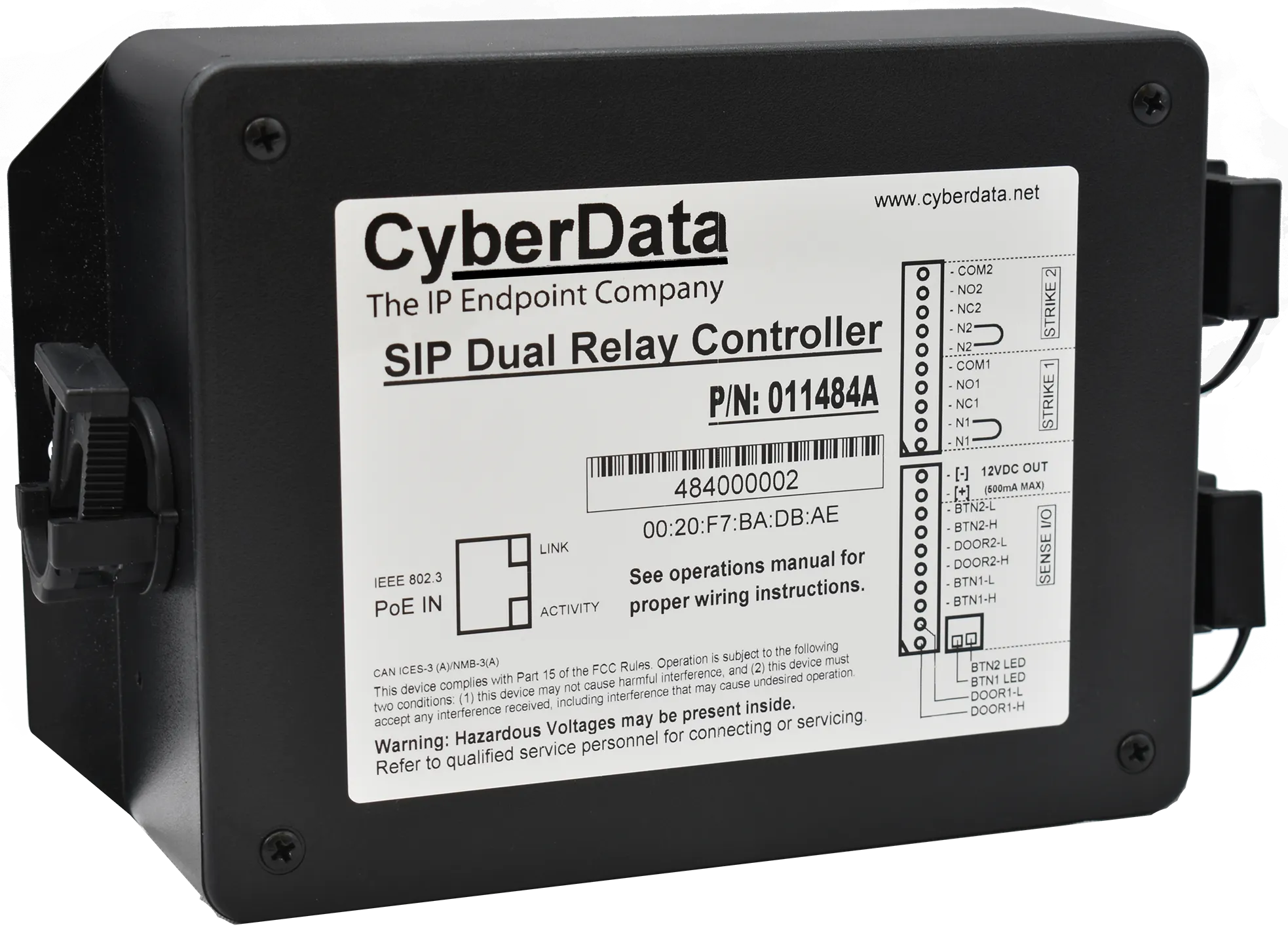 011484 SIP Dual Relay Controller