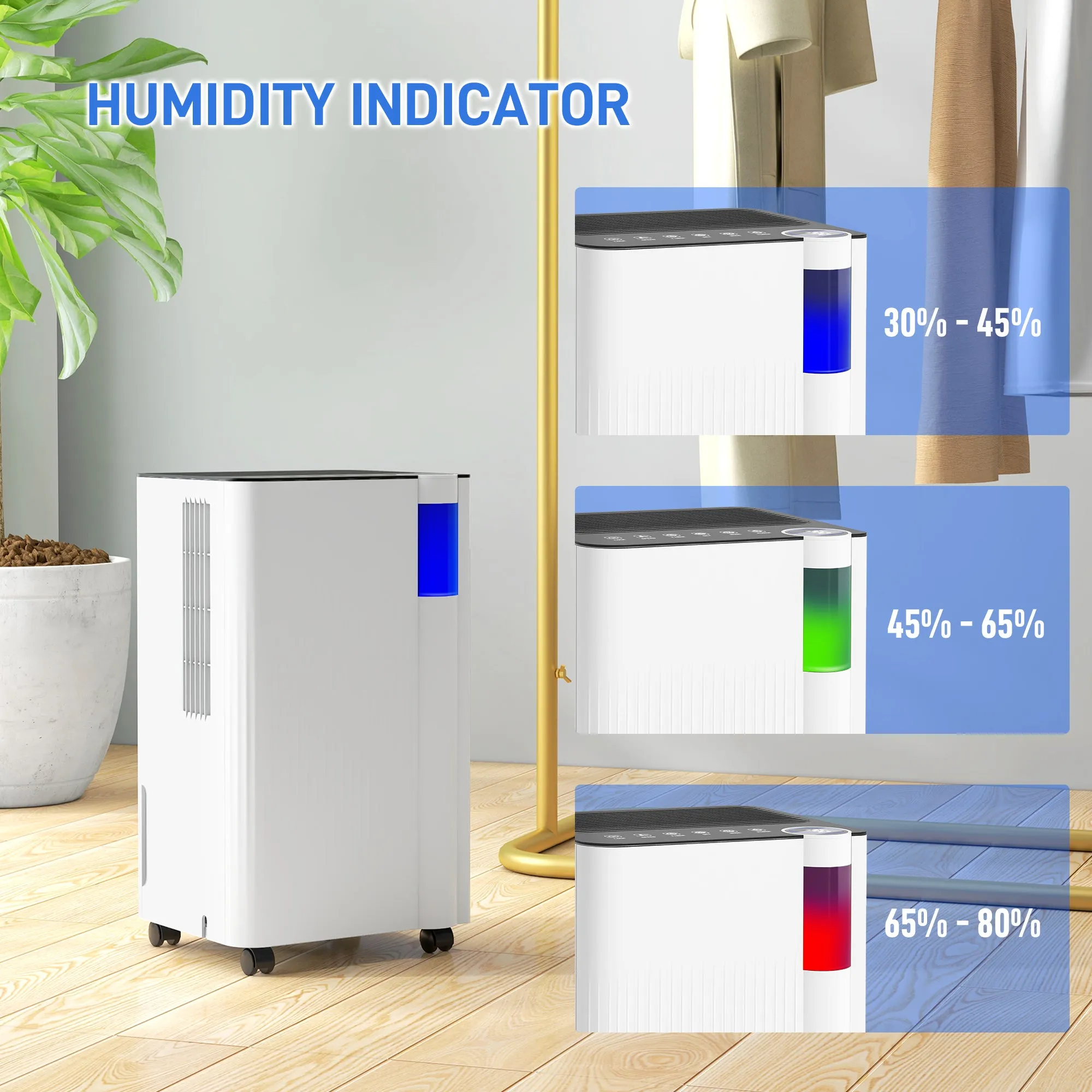 12L Dehumidifier with Filter, Auto Defrost, Children Lock, for Home