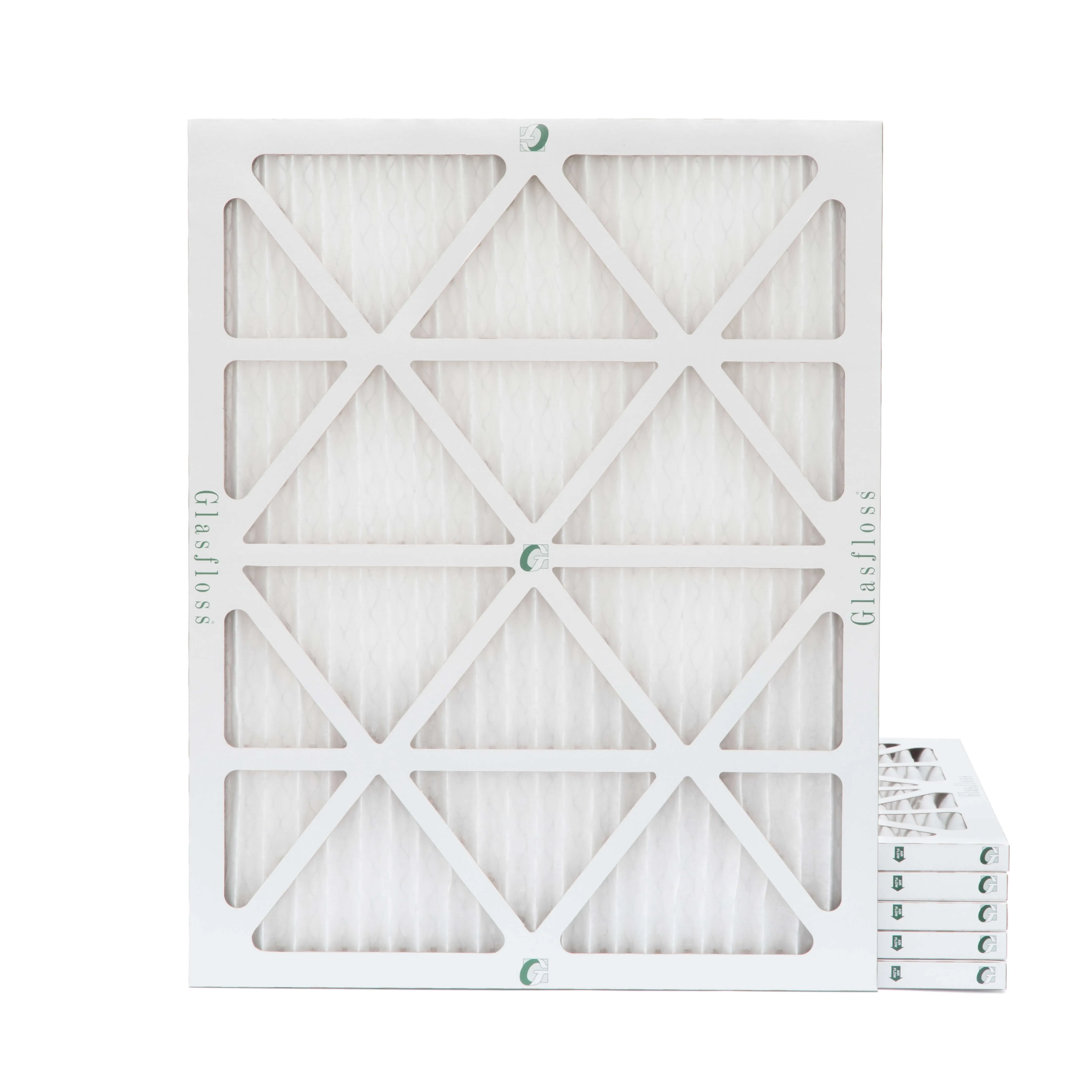 19-7/8 x 21-1/2 x 1 MERV 10 Pleated Air Filters by Glasfloss. 6 Pack. Replacement filters for Carrier, Payne, & Bryant.