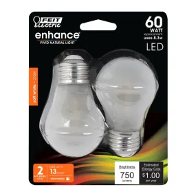 2-Pack 60W Soft White A15 Enhance Filament LED Light Bulbs BPA1560W927CFL2