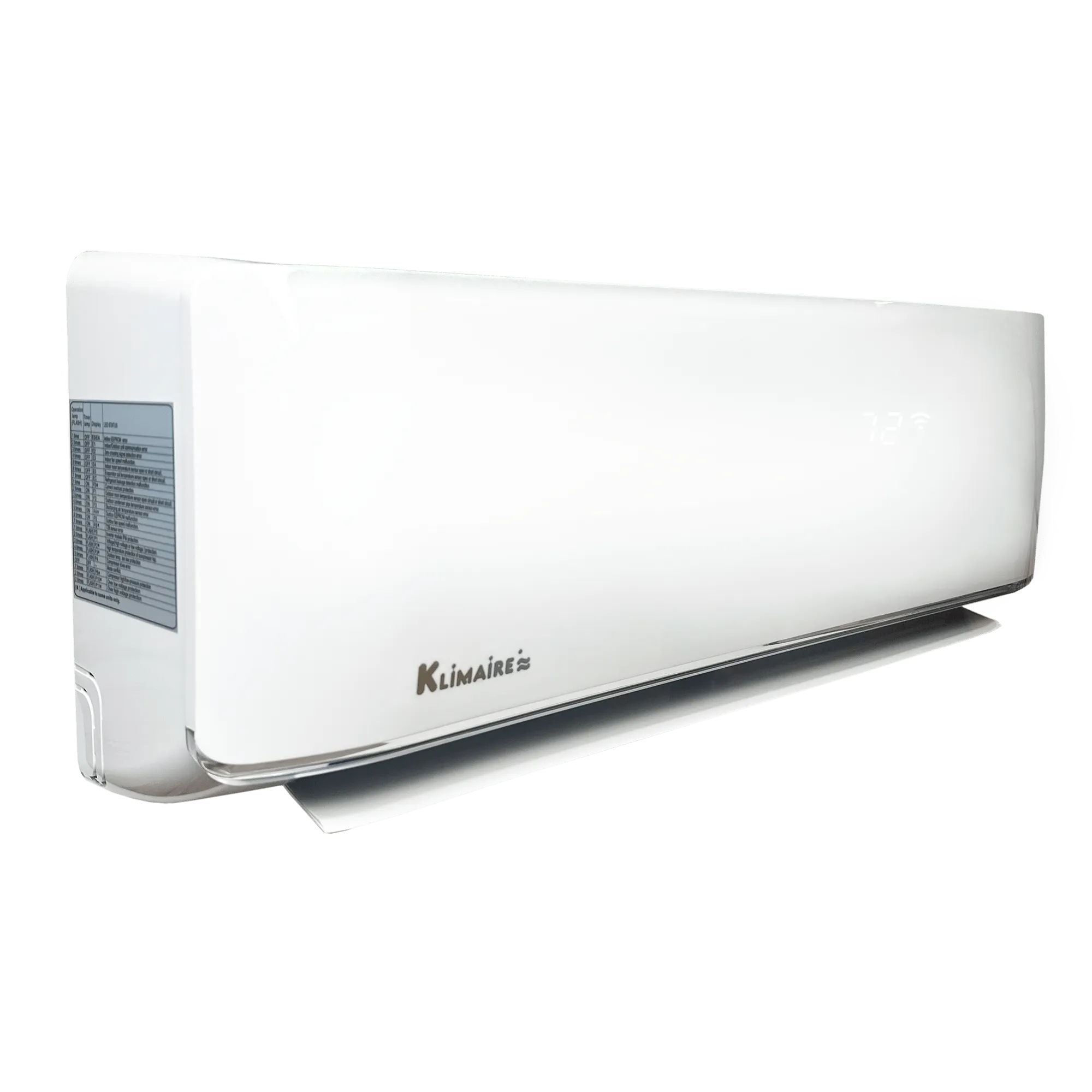 24,000 Btu Klimaire 18 SEER2 220V Wall-mounted Ductless Mini-split Air Conditioner Heat Pump WiFi works with Alexa®