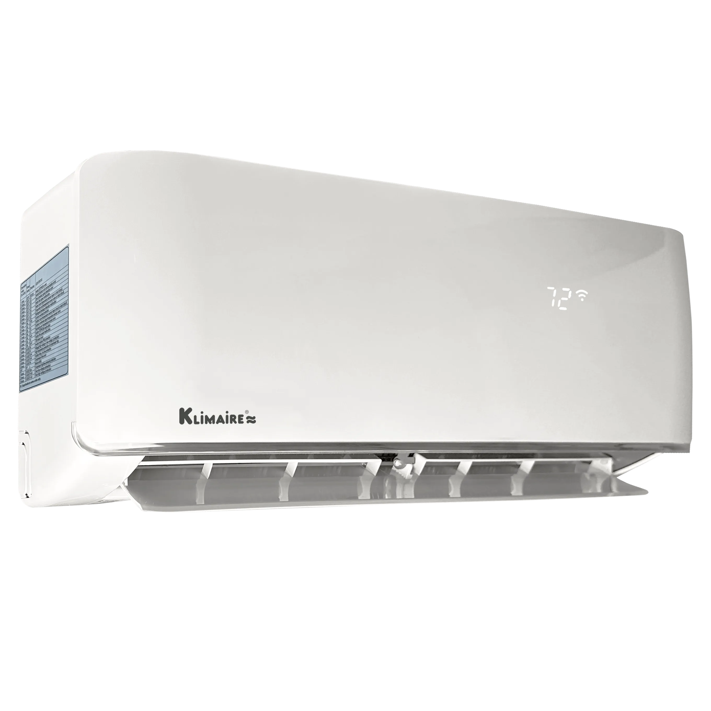 24,000 Btu Klimaire 18 SEER2 220V Wall-mounted Ductless Mini-split Air Conditioner Heat Pump WiFi works with Alexa®