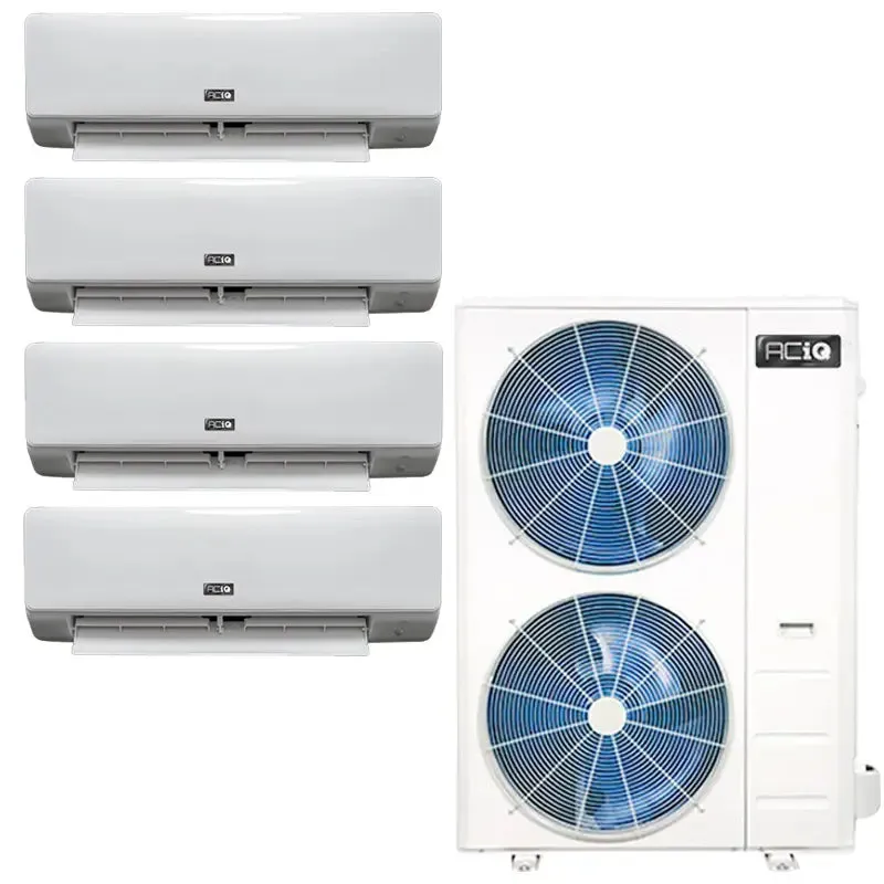 48,000 BTU 23.4 SEER2 ACiQ 4-Zone Wall Mounted Mini Split System w/ WiFi - 6 9 12 12