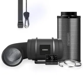 AC Infinity Air Filtration Kit PRO 8", Inline Fan with Smart Controller, Carbon Filter & Ducting Combo