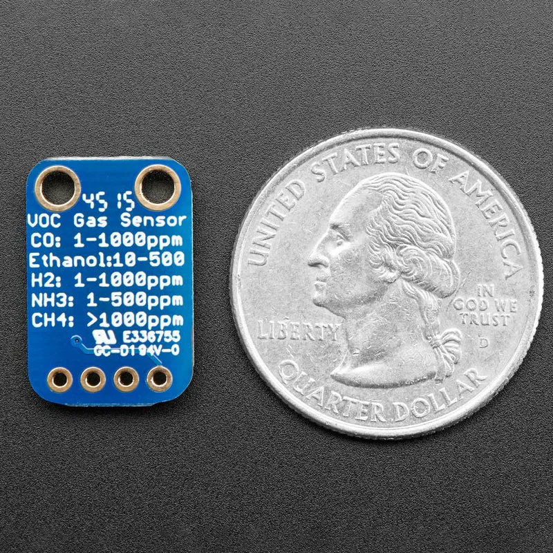 Adafruit MiCS5524 CO, Alcohol and VOC Gas Sensor Breakout