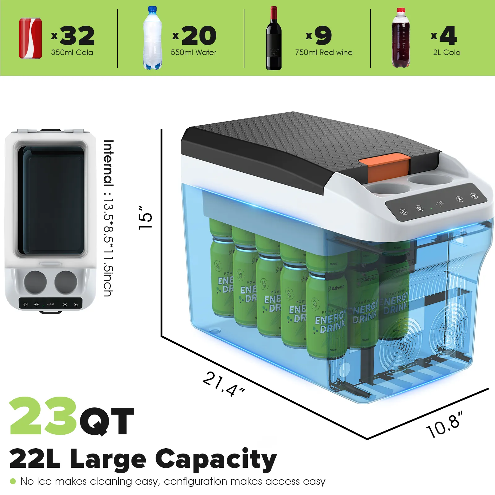 Advwin Portable Car Fridge Camping Cooler