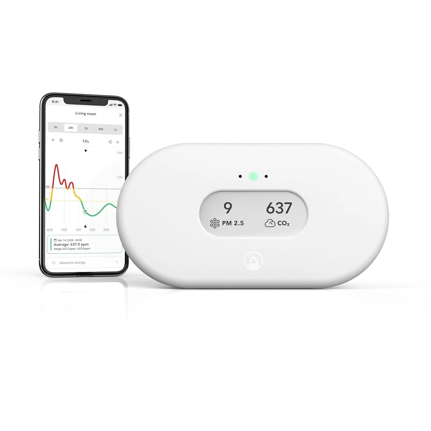 Airthings 2960 View plus - Battery Powered Radon & Air Quality Monitor (PM, CO2, VOC, Humidity, Temp, Pressure)