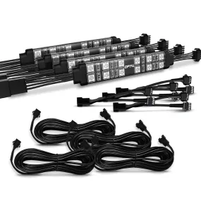 AURA LED Expansion Pack - (4) 4-Inch Strips Double Row with Splitters & Extensions