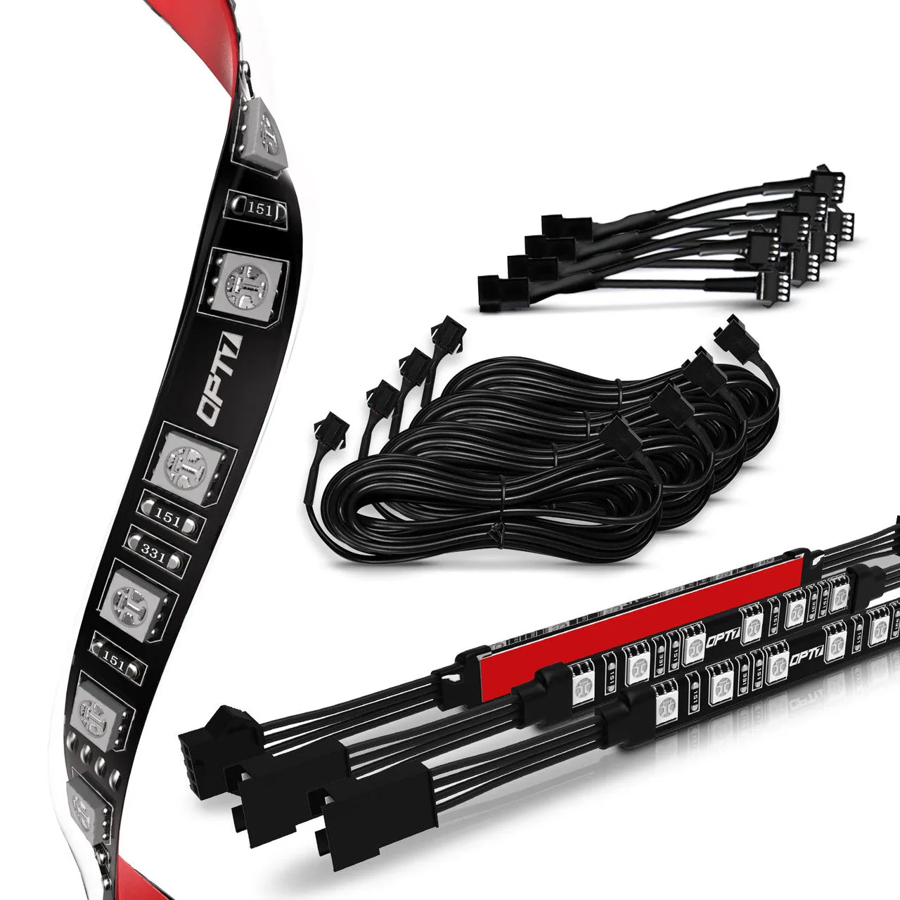 AURA LED Expansion Pack - (4) 4-Inch Strips with Splitters & Extensions