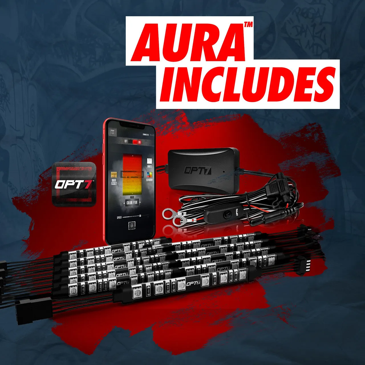 AURA PRO ATV-UTV Underbody Glow LED Lighting Kit - Bluetooth Enabled APP - Full Color Spectrum