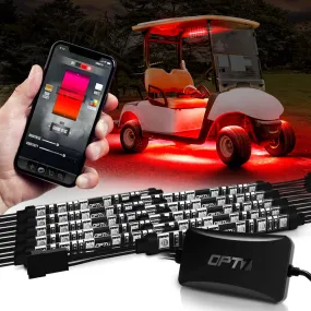 AURA PRO Golf Cart Underbody Glow LED Lighting Kit - Bluetooth Enabled APP - Full Color Spectrum