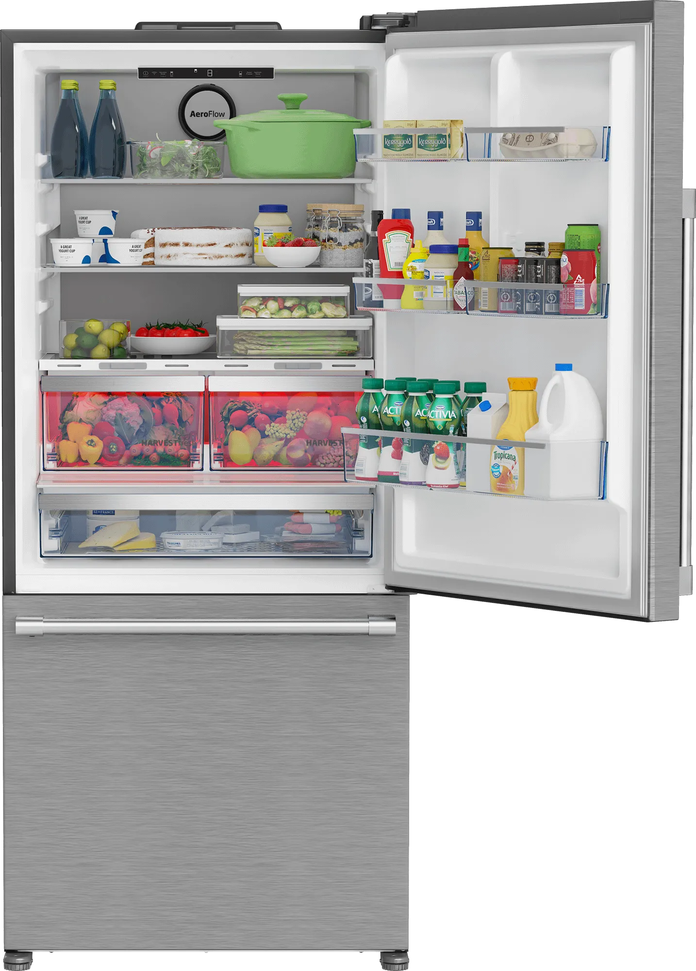 Beko BFBD30216SS 30" Bottom Freezer Refrigerator with HarvestFresh