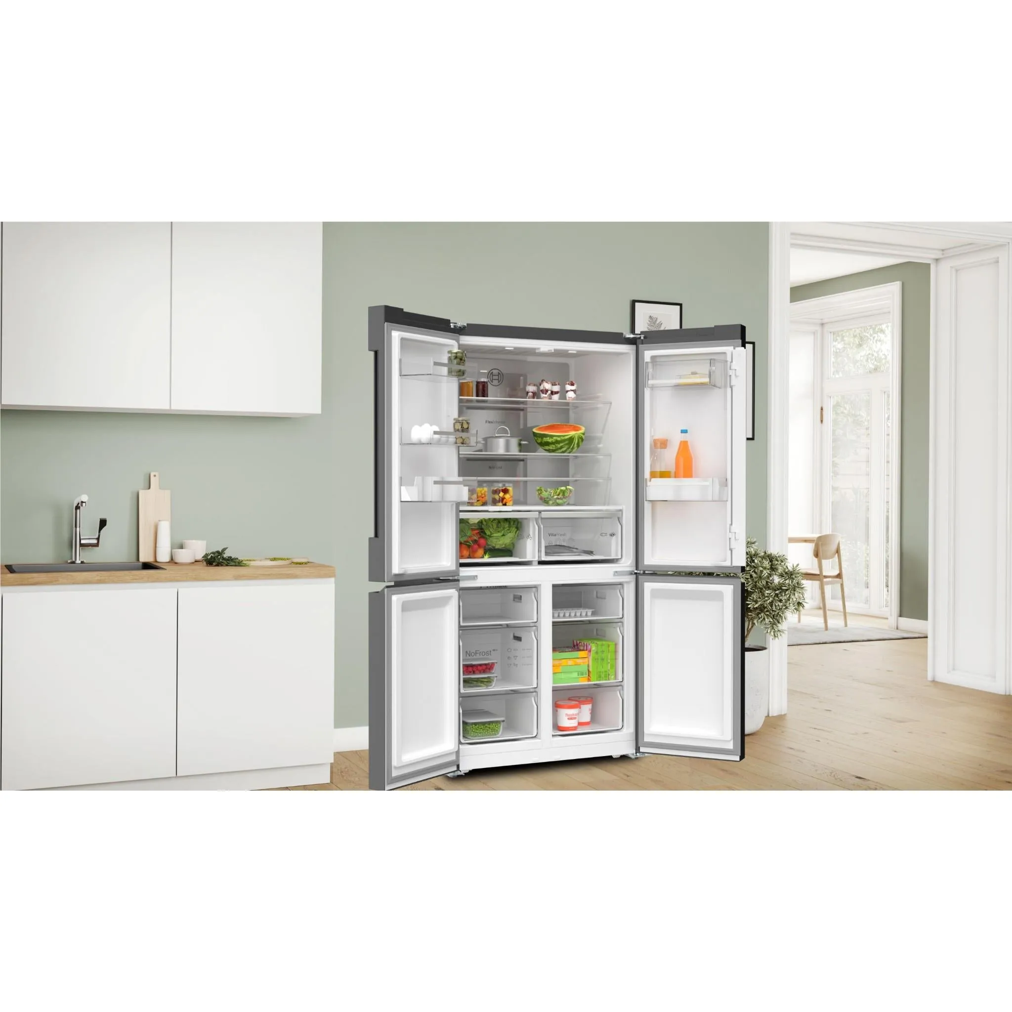 Bosch Series 6 605L French Door Fridge (Black)