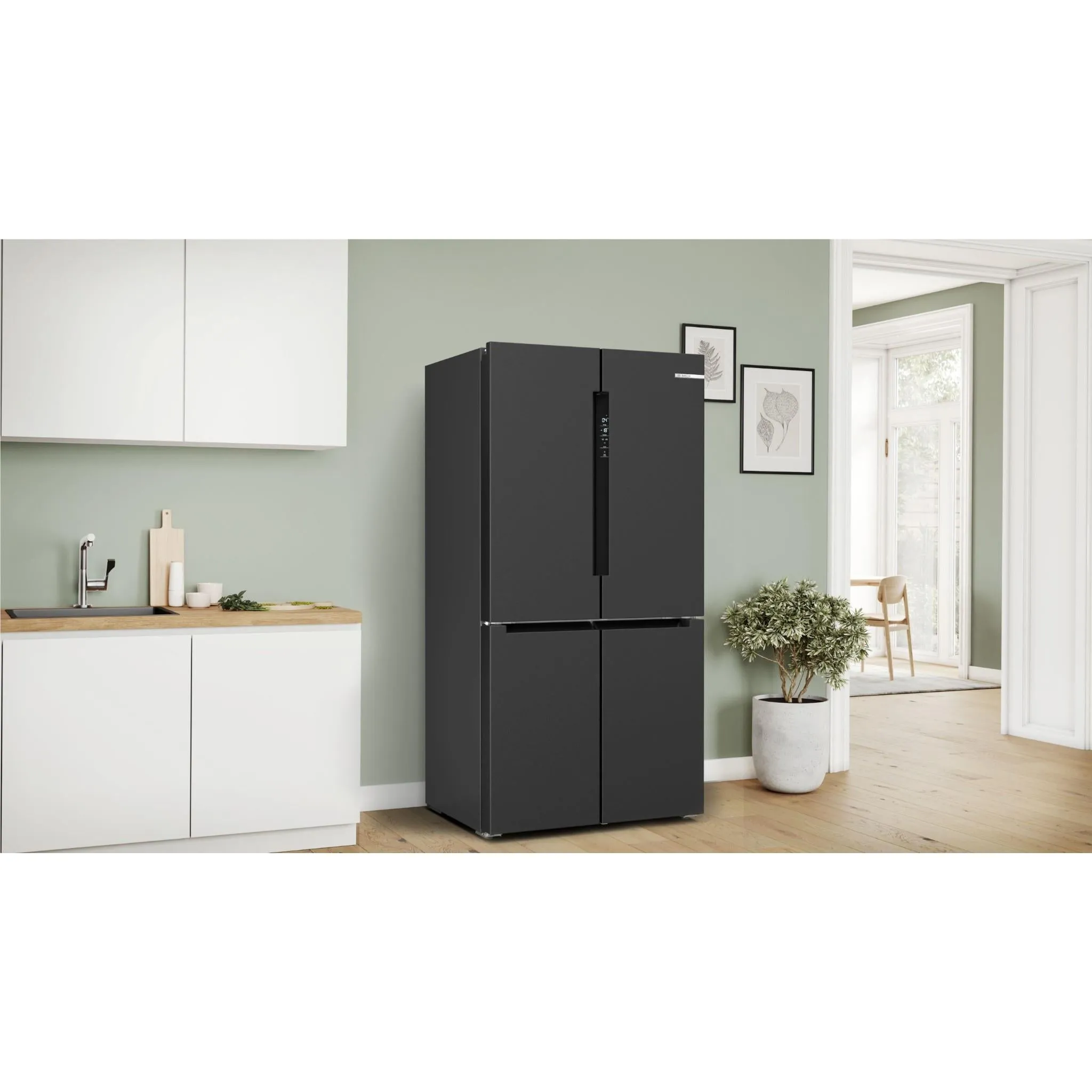 Bosch Series 6 605L French Door Fridge (Black)