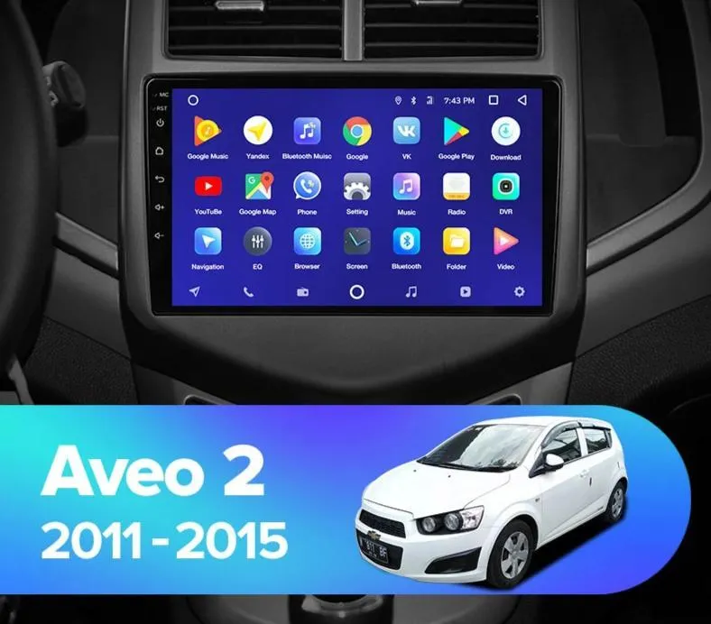 Car Dealz 10.2" Android 10.0 Chevrolet Aveo 2 Holden Barina 2011-2015 w CAM In Dash Plus OEM Fascia