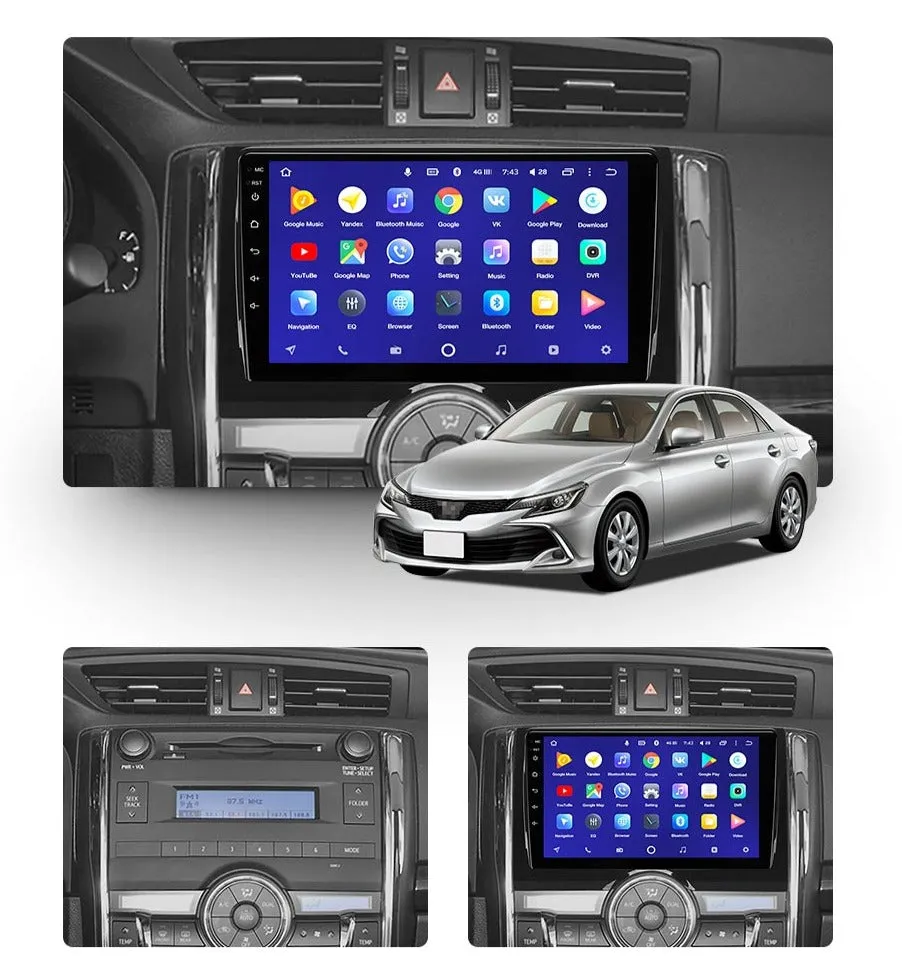 Car Dealz 10.2" Android 10.0 For Toyota Mark X 2 X130 2009 - 2020 Head Unit In Dash Plus OEM Fascia