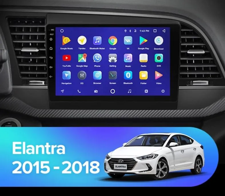 Car Dealz 10.2" Android 10.0 Hyundai Elantra 6 2015-2018 In Dash Plus OEM Fascia