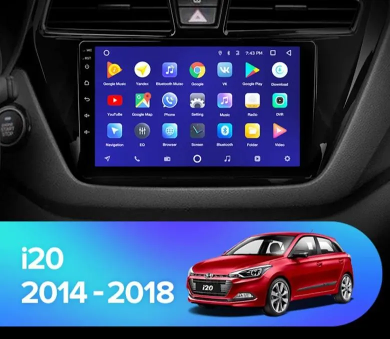 Car Dealz 10.2" Android 10.0 Hyundai I20 2 2014-2018 Head Unit In Dash Plus OEM Fascia