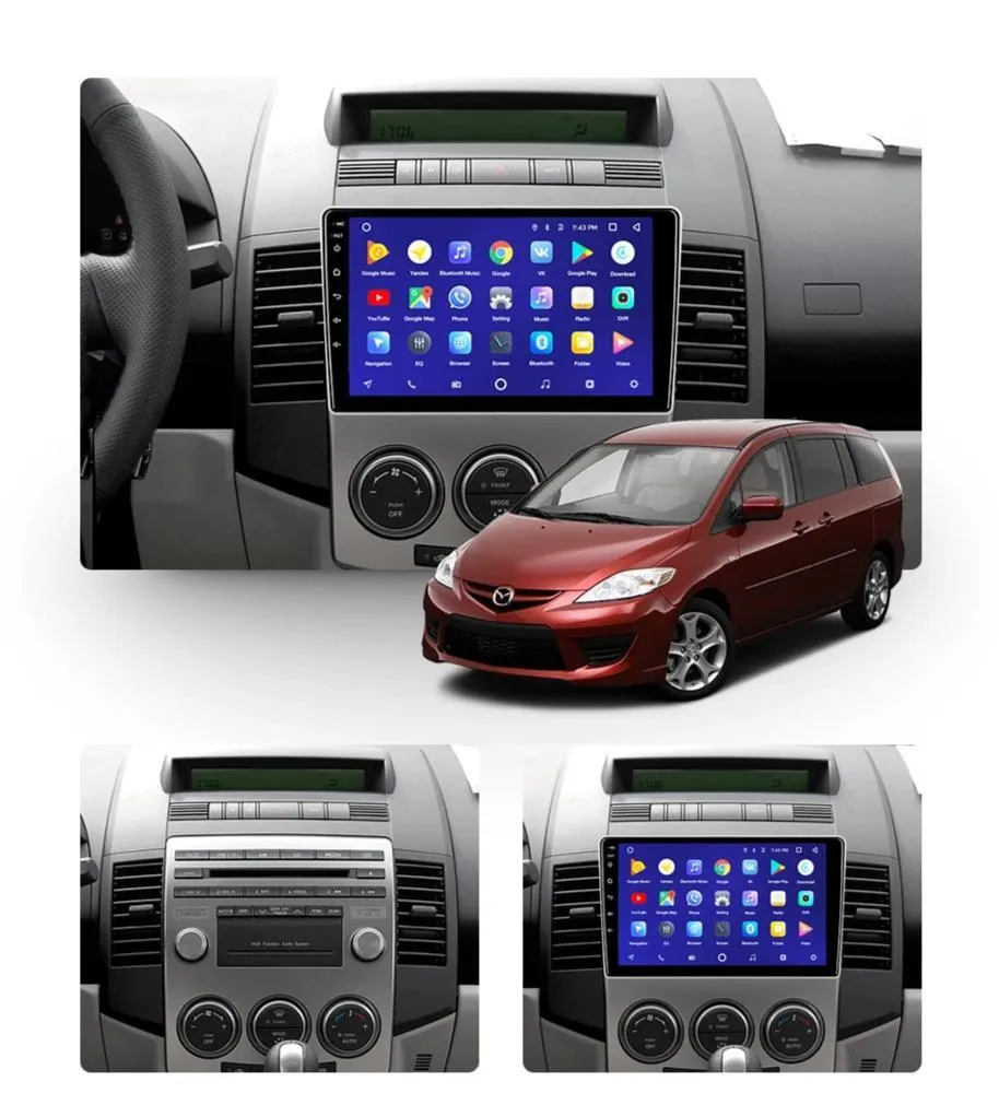 Car Dealz 10.2" Android 10.0 Mazda 5 2 CR 2005-2010 In Dash Plus OEM Fascia