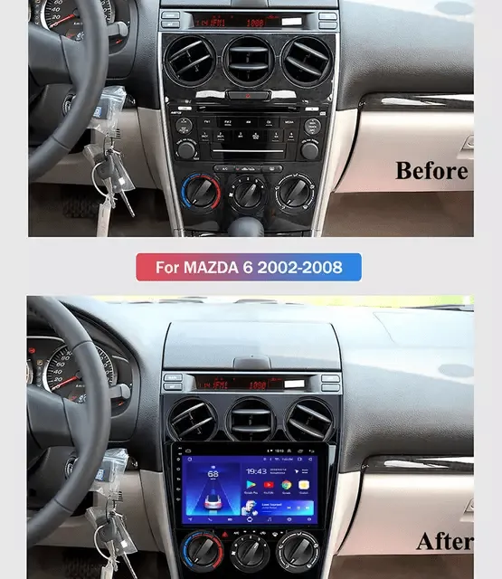 Car Dealz 10.2" Android 10.0 Mazda 6 2002-2008 In Dash Plus OEM Fascia