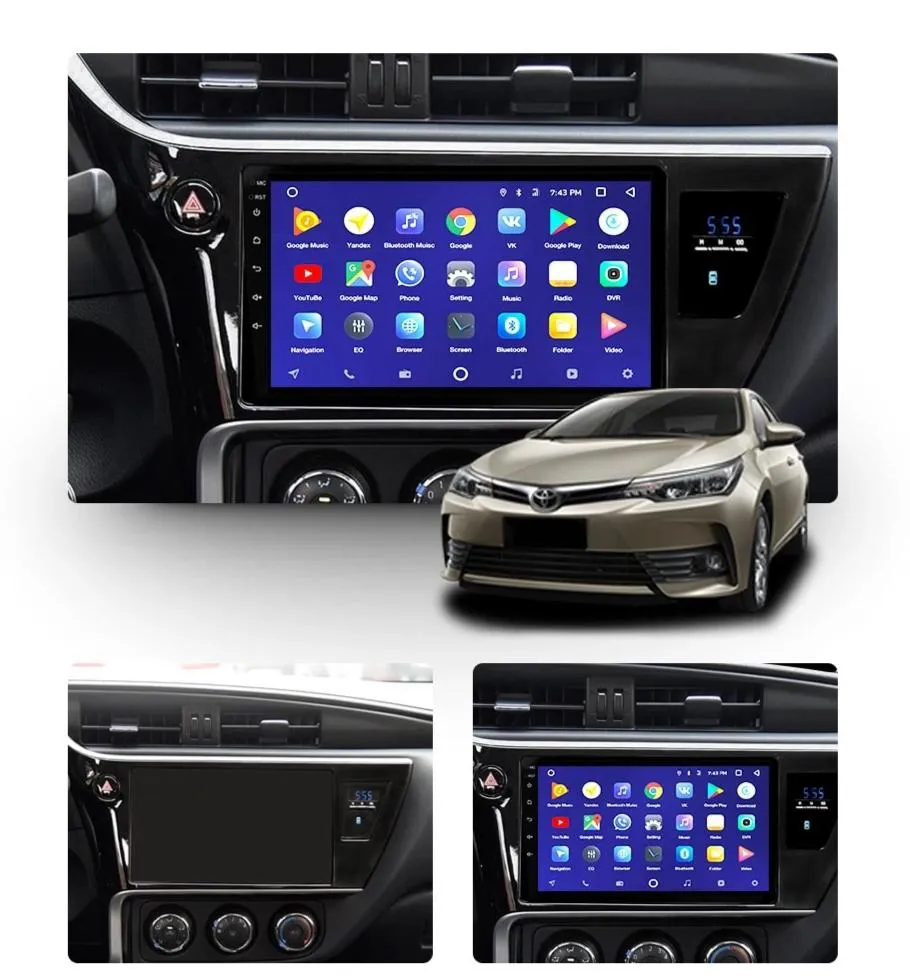 Car Dealz 10.2" Android 10.0 Toyota Corolla 2017-2018 In Dash Plus OEM Fascia