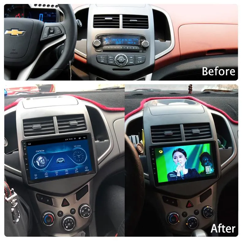 Car Dealz 9" Android 10.0 For Chevrolet Aveo/Sonic Holden Barina 2011-2013 In Dash Plus OEM Fascia