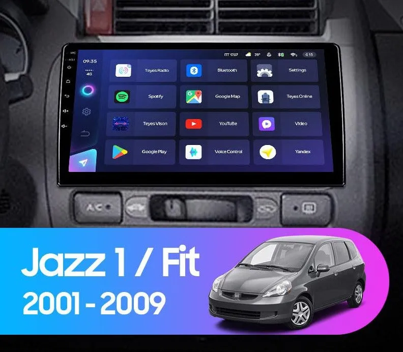 Car Dealz Elite 4G Data Model 10.2" Android 12.0 For Honda Jazz 1 GD 2001 - 2008 Fit 2001 - 2009