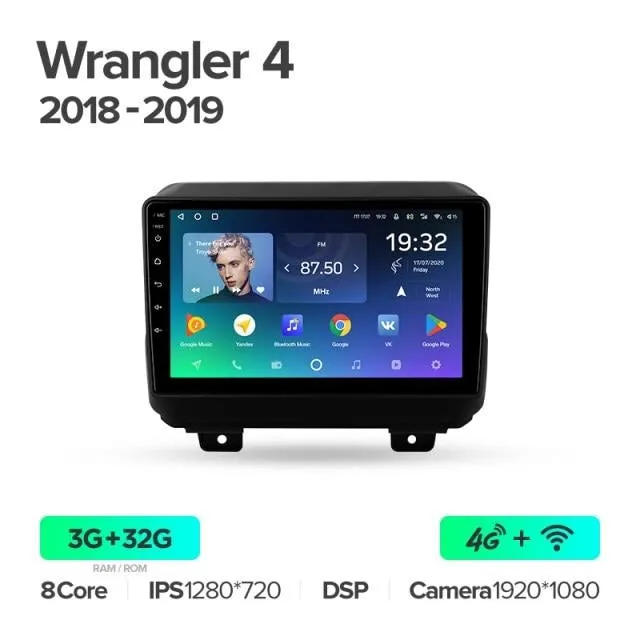 Car Dealz Premium Advanced 4G Data Model 10.2" Android 12.0 For Jeep Wrangler 4 JL 2018-2019