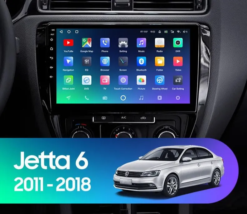 Car Dealz Premium Advanced 4G Data Model 10.2" Android 12.0 For Volkswagen Jetta 6 2011 - 2018 In Dash Plus OEM Fascia