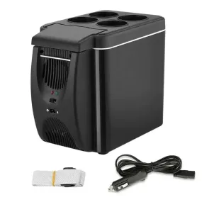 Car Refrigerator 6.34 Quarts, 12V Electric Portable Freezer Mini Car Freezer Cooler and Warmer