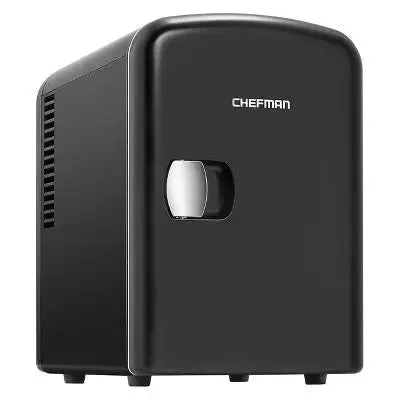 Chefman Portable 6-Can Mini Fridge - Black