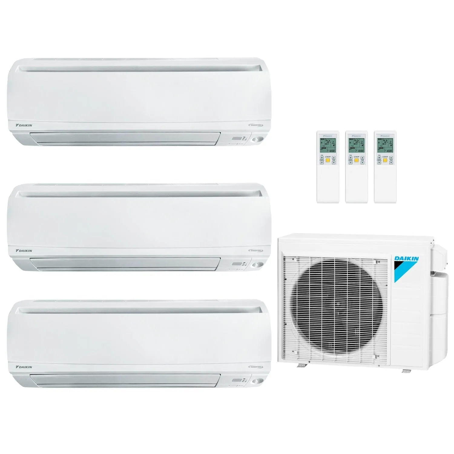 Daikin 3-Zone Wall Mounted Ductless Mini-Split 24000 BTU Heat Pump Air Conditioner 12k   12k   12k - 18 SEER2