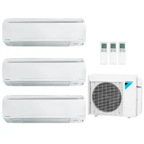 Daikin 3-Zone Wall Mounted Ductless Mini-Split 36000 BTU Heat Pump Air Conditioner 12k   18k   18k - 18.1 SEER2