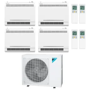 Daikin 4-Zone Floor Standing Hyper Heat Ductless Mini-Split 36000 BTU Heat Pump Air Conditioner 12k   12k   12k   12k - 20 SEER2