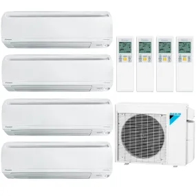 Daikin 4-Zone Wall Mounted Ductless Mini-Split 36000 BTU Heat Pump Air Conditioner 7k  7k   15k   15k - 18.1 SEER2