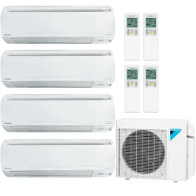 Daikin 4-Zone Wall Mounted Ductless Mini-Split 36000 BTU Heat Pump Air Conditioner 7k   9k   12k   18k - 18.1 SEER2