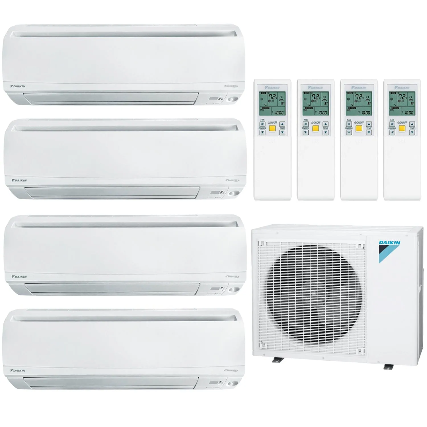 Daikin 4-Zone Wall Mounted Ductless Mini-Split 48000 BTU Heat Pump Air Conditioner 12k   12k   12k   15k - 20.6 SEER2