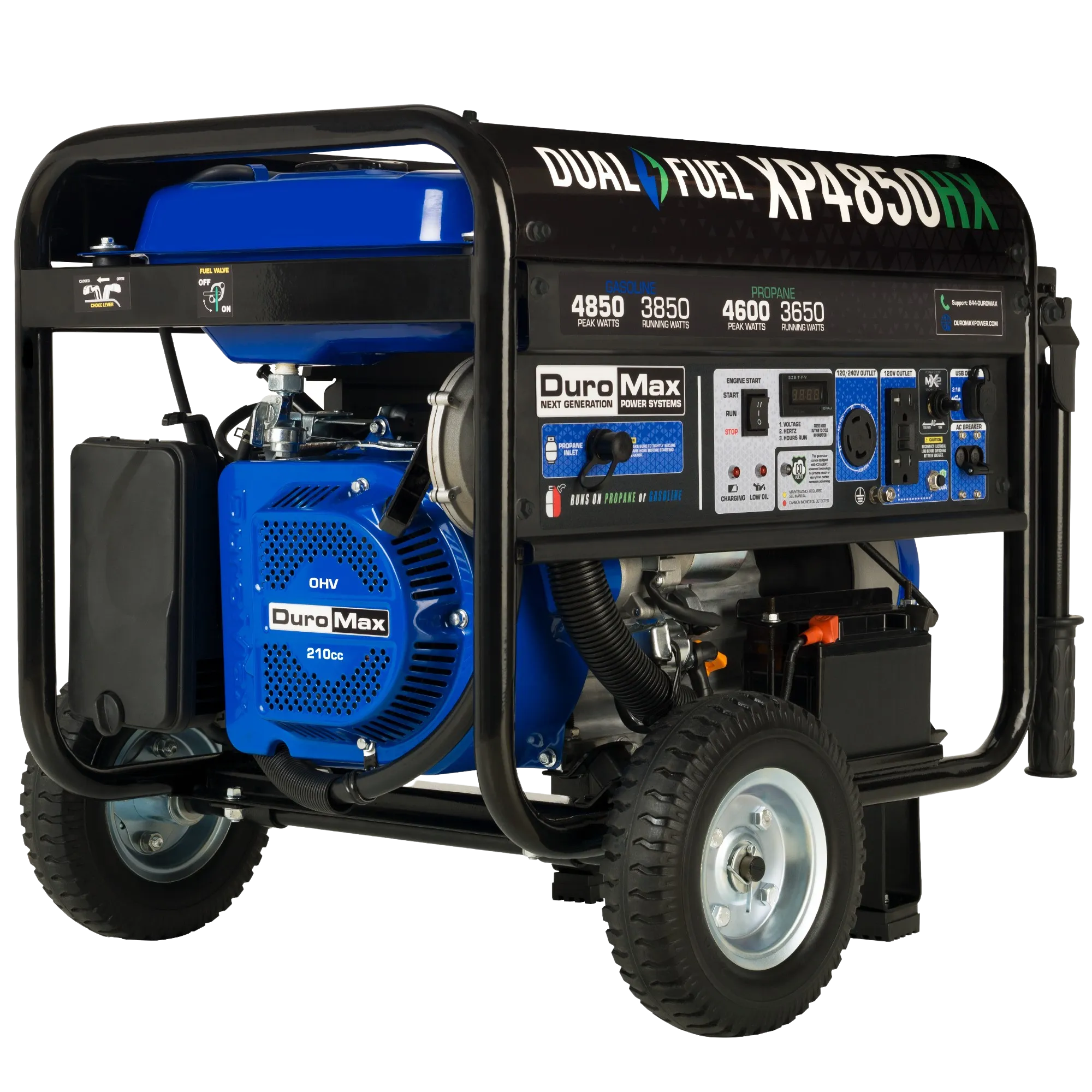 DuroMax XP4850HX 3850W/4850W Dual Fuel CO Alert Electric Start Generator New