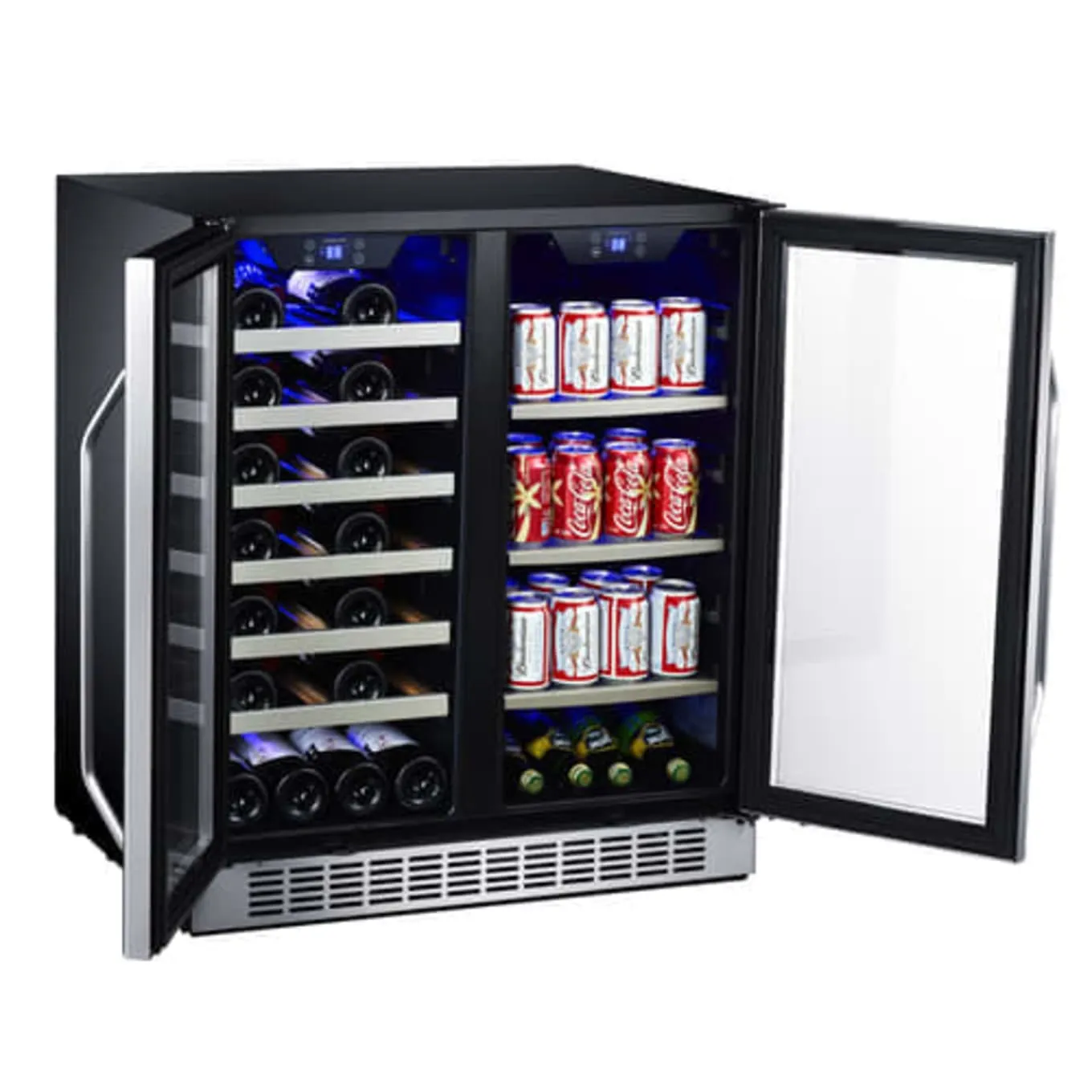 Edgestar CWB2886FD 30" Wide 28 Bottle Built-In Dual Zone Beverage Center in Stainless Steel