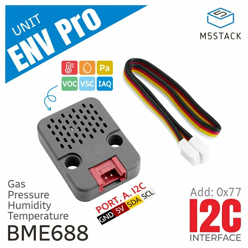 ENV Pro Unit with Temperature, Humidity, Pressure and Gas Sensor (BME688)