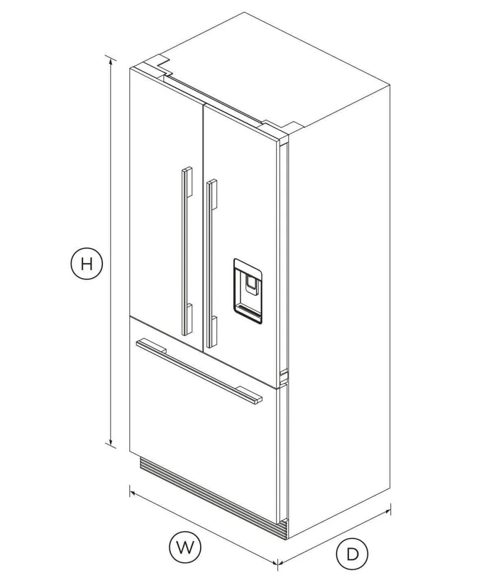 Fisher & Paykel RS80AU2 Built In Fridge Freezer Frost Free,356 Litres