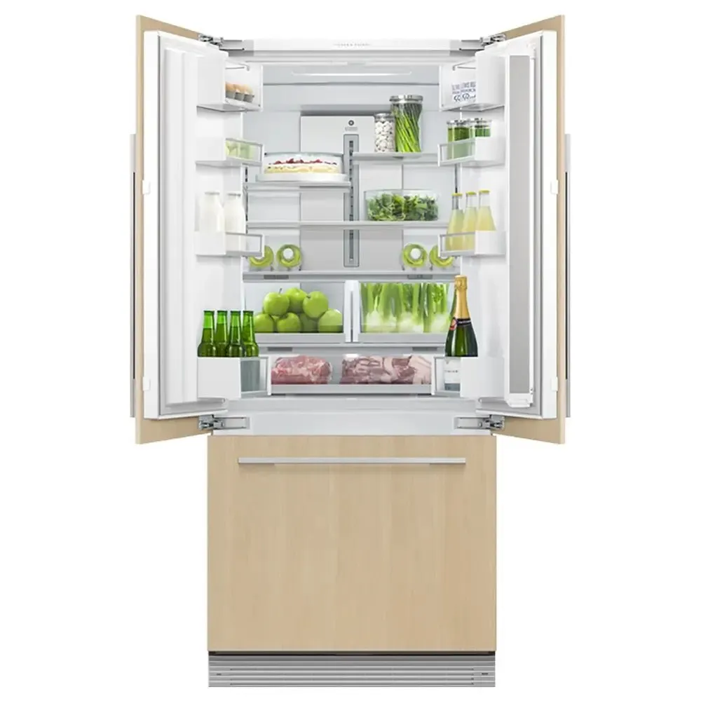 Fisher   Paykel RS80A2 Series 7 417 Litre Integrated French Door Refrigerator with bottom Freezer, Panel Ready - 79.6cm Wide