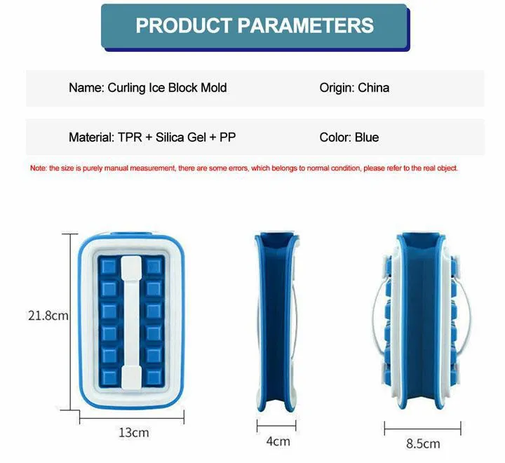 Foldable Portable 36 Grid Ice Cube Tray