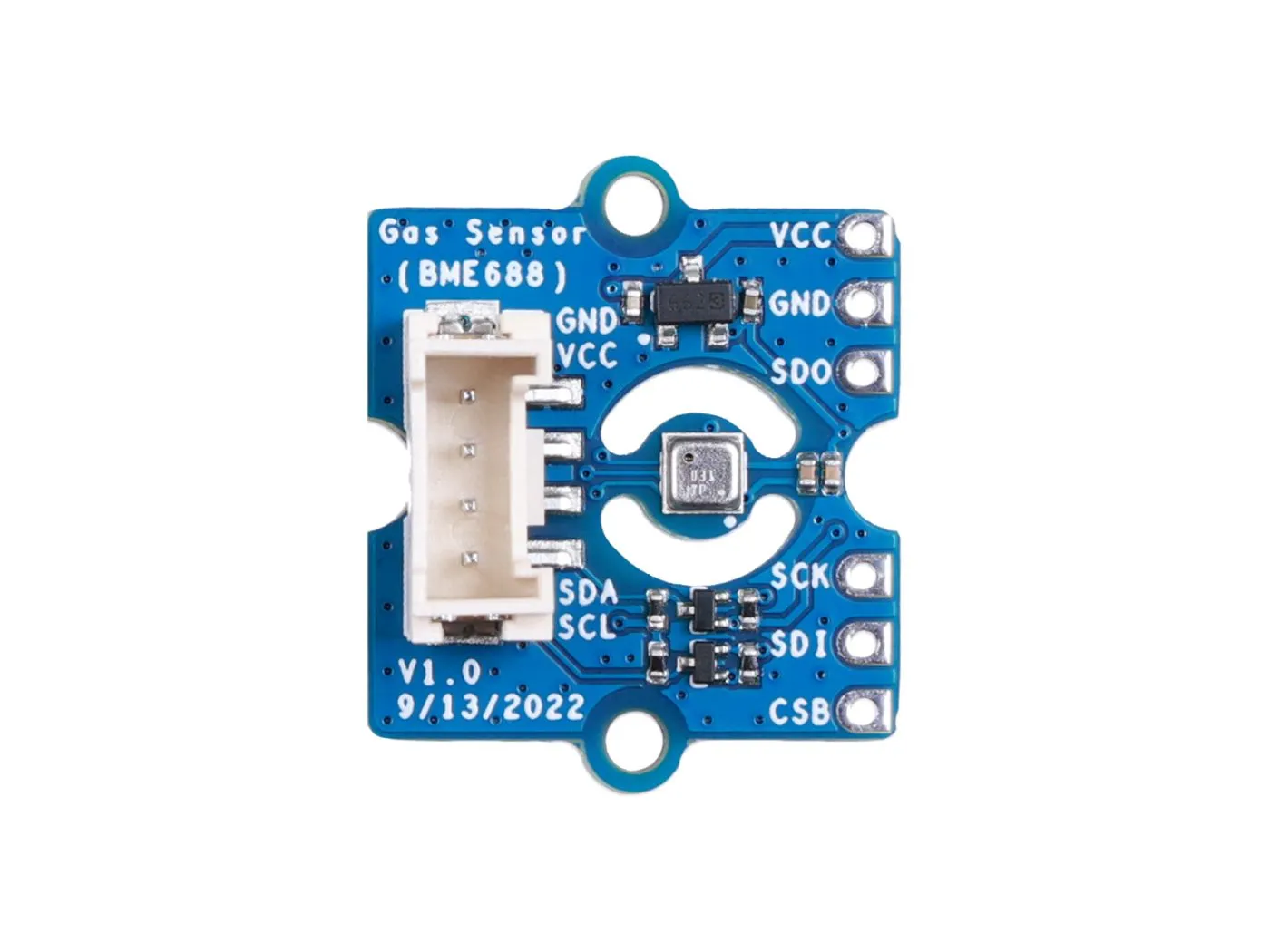 Grove-Temperature, Humidity, Pressure and Gas Sensor(BME688) , High-Performance 4-in-1 gas sensor with Artificial Intelligence(AI)