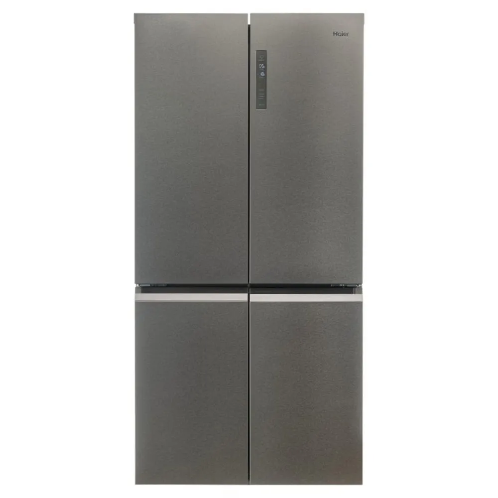 Haier Cube 90 Series 5 643L Frost Free Freestanding Multi Door Fridge Freezer - New Platinum Inox | HCR59F19ENMMUK