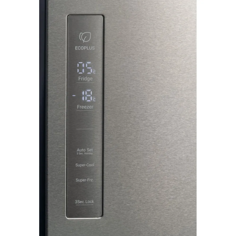 Haier Cube 90 Series 5 643L Frost Free Freestanding Multi Door Fridge Freezer - New Platinum Inox | HCR59F19ENMMUK