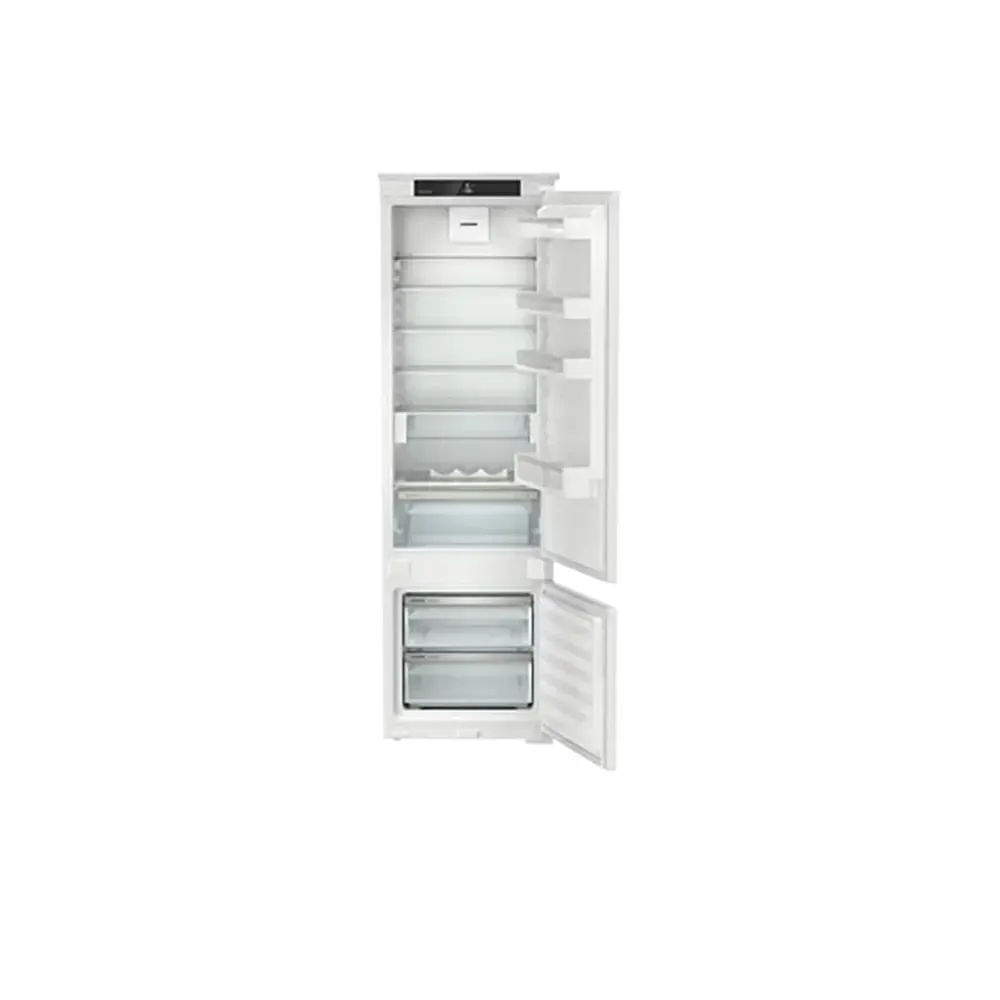 Liebherr ICSe5122 No Frost Integrated Fridge Freezer, Sliding Hinge, 80/20, White, E Rated