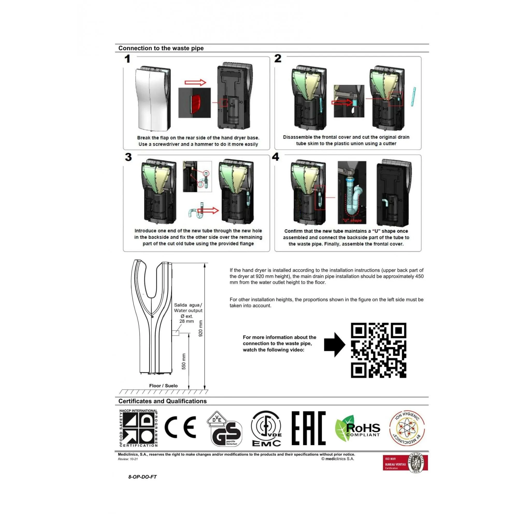 Mediclinics Dualflow® Plus Eco Hand Dryer - Silver