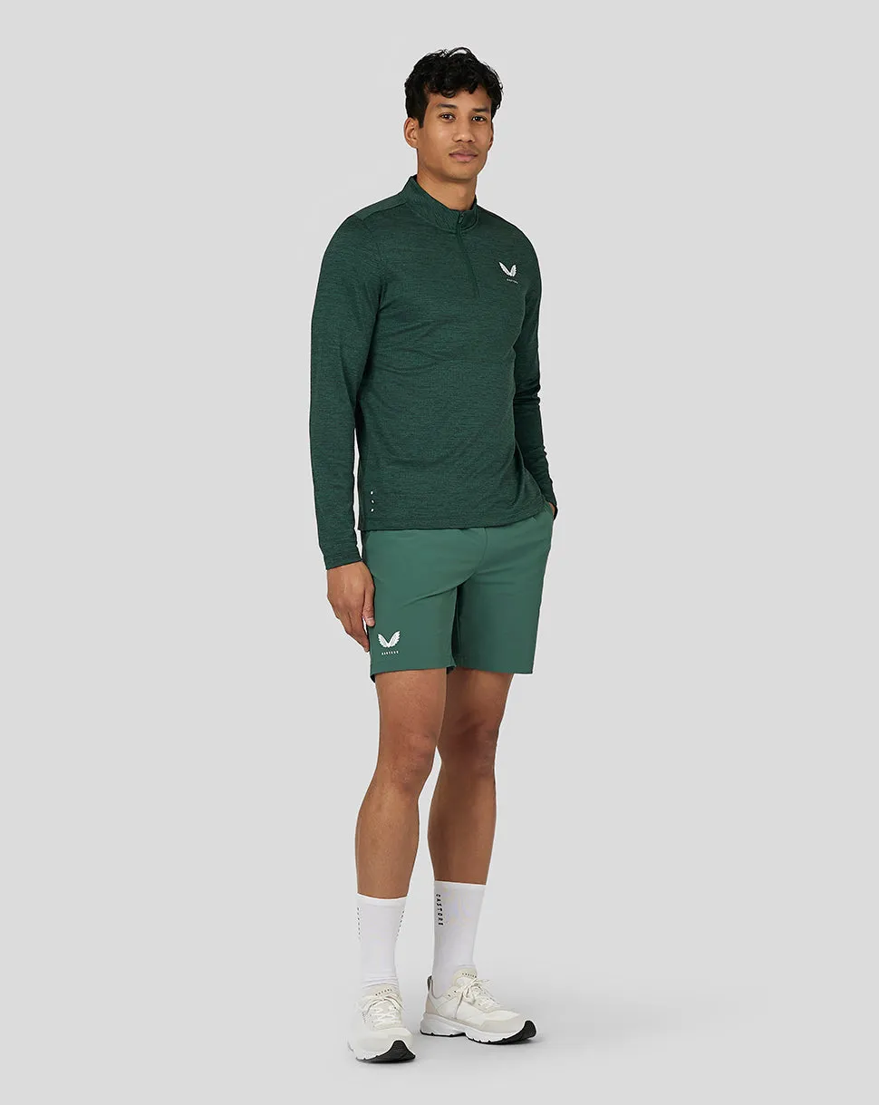 Men's Active Marl Quarter Zip - Green