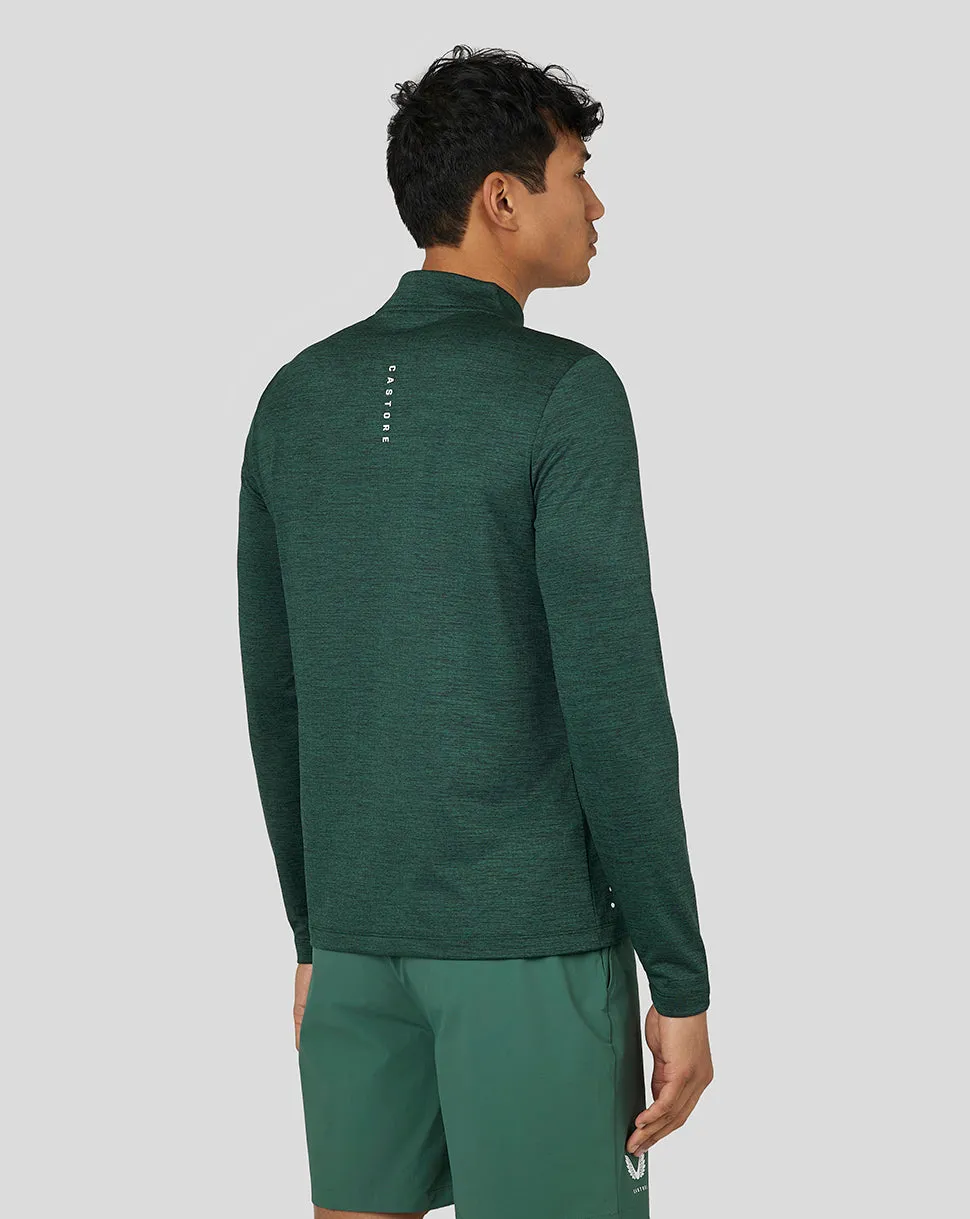 Men's Active Marl Quarter Zip - Green